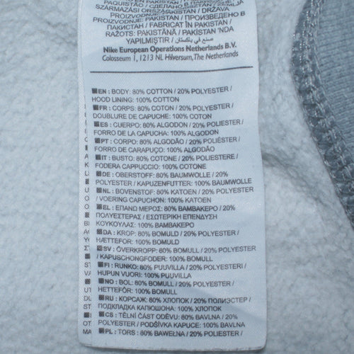 Nike Men's Grey XL Pullover Hoodie Fleece Sweatshirt