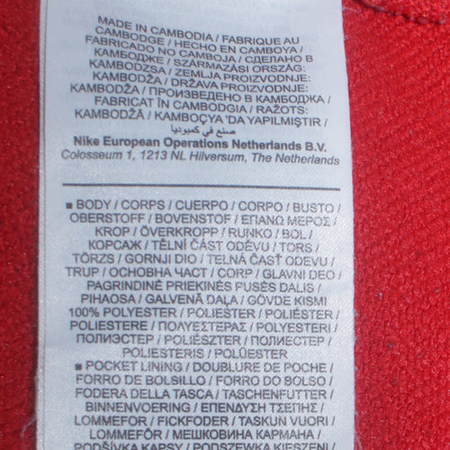 Nike Men's Red Dri-FIT Pullover Hoodie Size S Sportswear