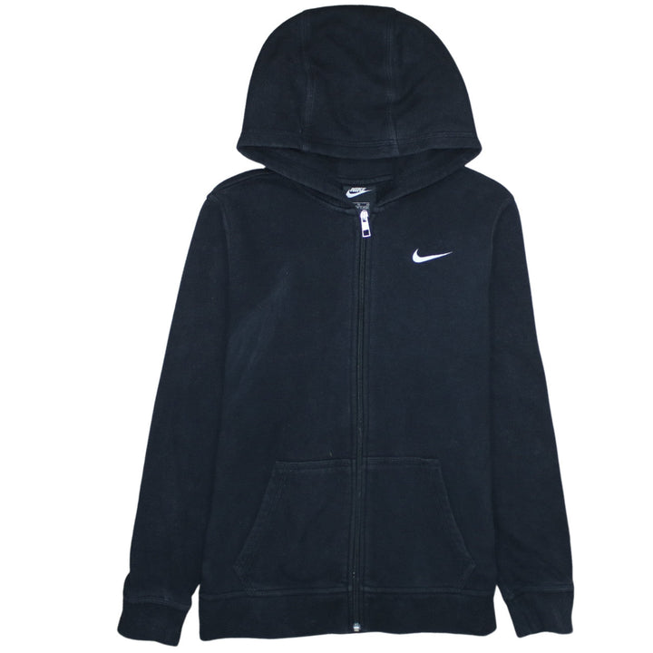 Nike Boys Black Full Zip Hoodie Fleece XL 13-15 Years Hooded Sweatshirt