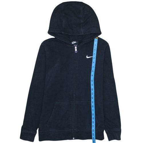 Nike Boys Black Full Zip Hoodie Fleece XL 13-15 Years Hooded Sweatshirt