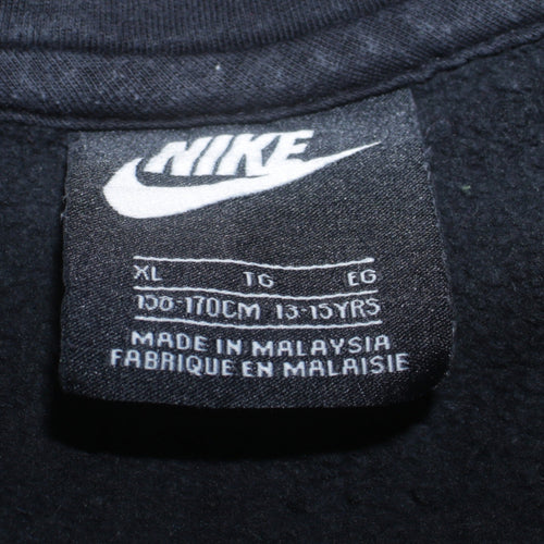 Nike Boys Black Full Zip Hoodie Fleece XL 13-15 Years Hooded Sweatshirt