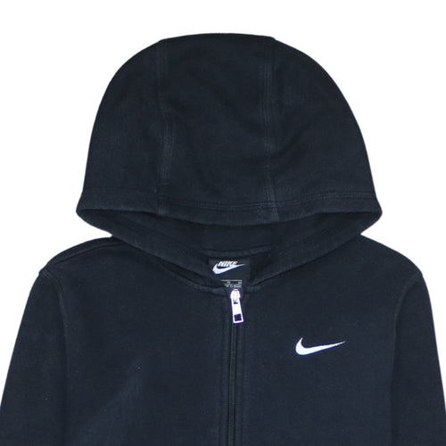 Nike Boys Black Full Zip Hoodie Fleece XL 13-15 Years Hooded Sweatshirt