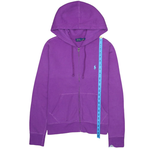 Ralph Lauren Women Purple Full Zip Hoodie XL Cotton Blend