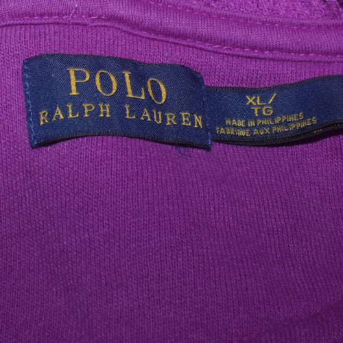 Ralph Lauren Women Purple Full Zip Hoodie XL Cotton Blend