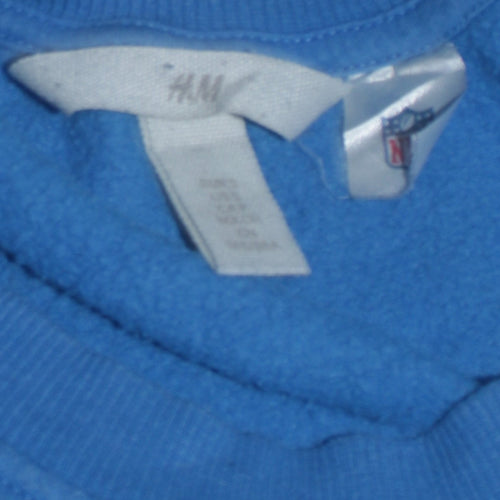 H&M Women Blue Giants Logo Pullover Sweatshirt Size 14
