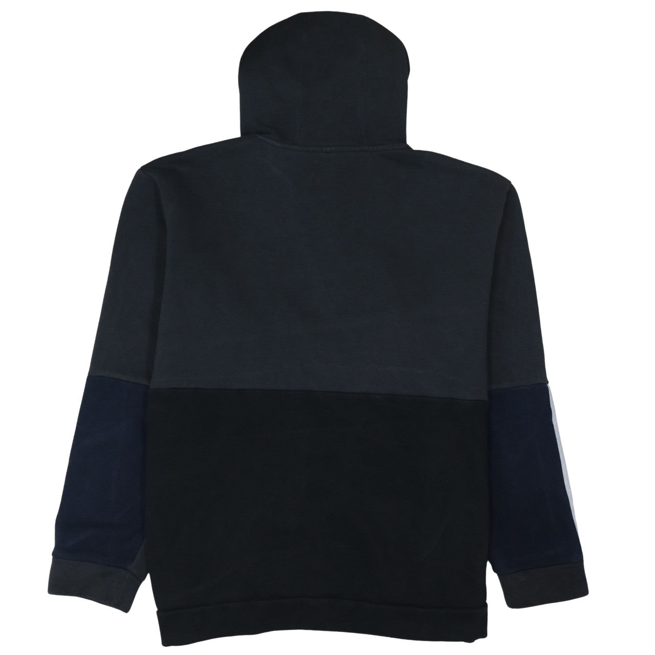 Adidas Men's Black 2XL Pullover Hoodie with Logo and Stripes