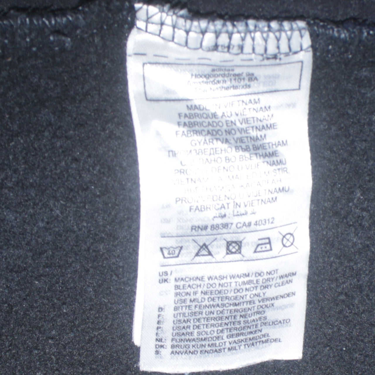 Adidas Men's Black 2XL Pullover Hoodie with Logo and Stripes