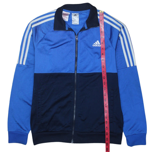 Adidas Boys Blue Colourblock Track Jacket 13-14 Years Zip Lightweight