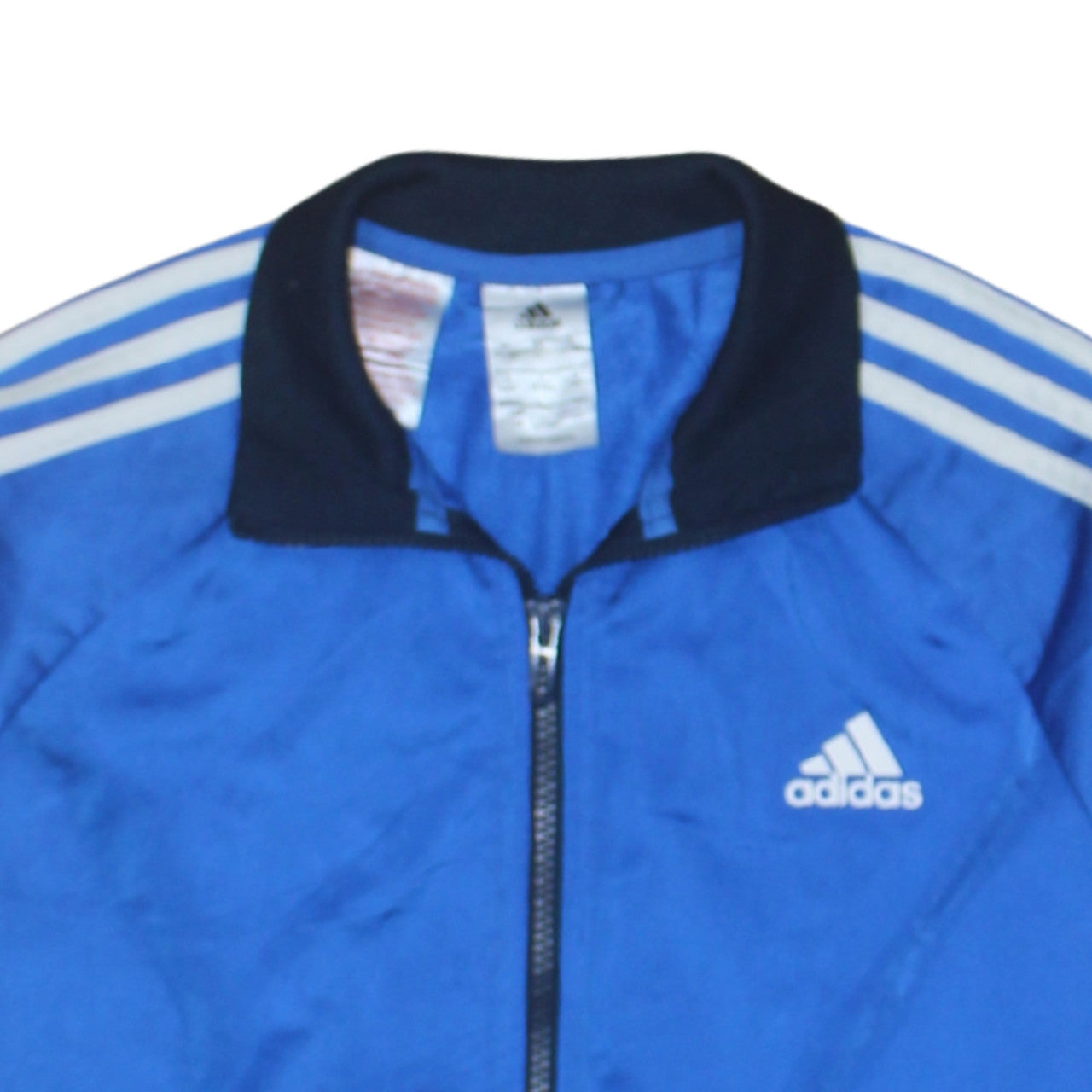 Adidas Boys Blue Colourblock Track Jacket 13-14 Years Zip Lightweight