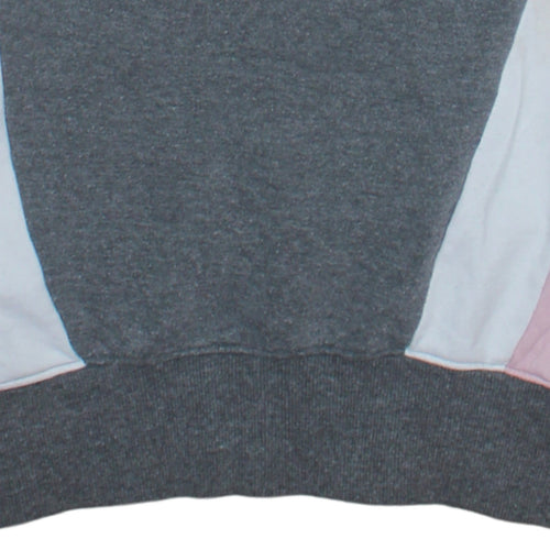 Ellesse Womens Grey Colourblock Logo Sweatshirt UK 12 Pullover