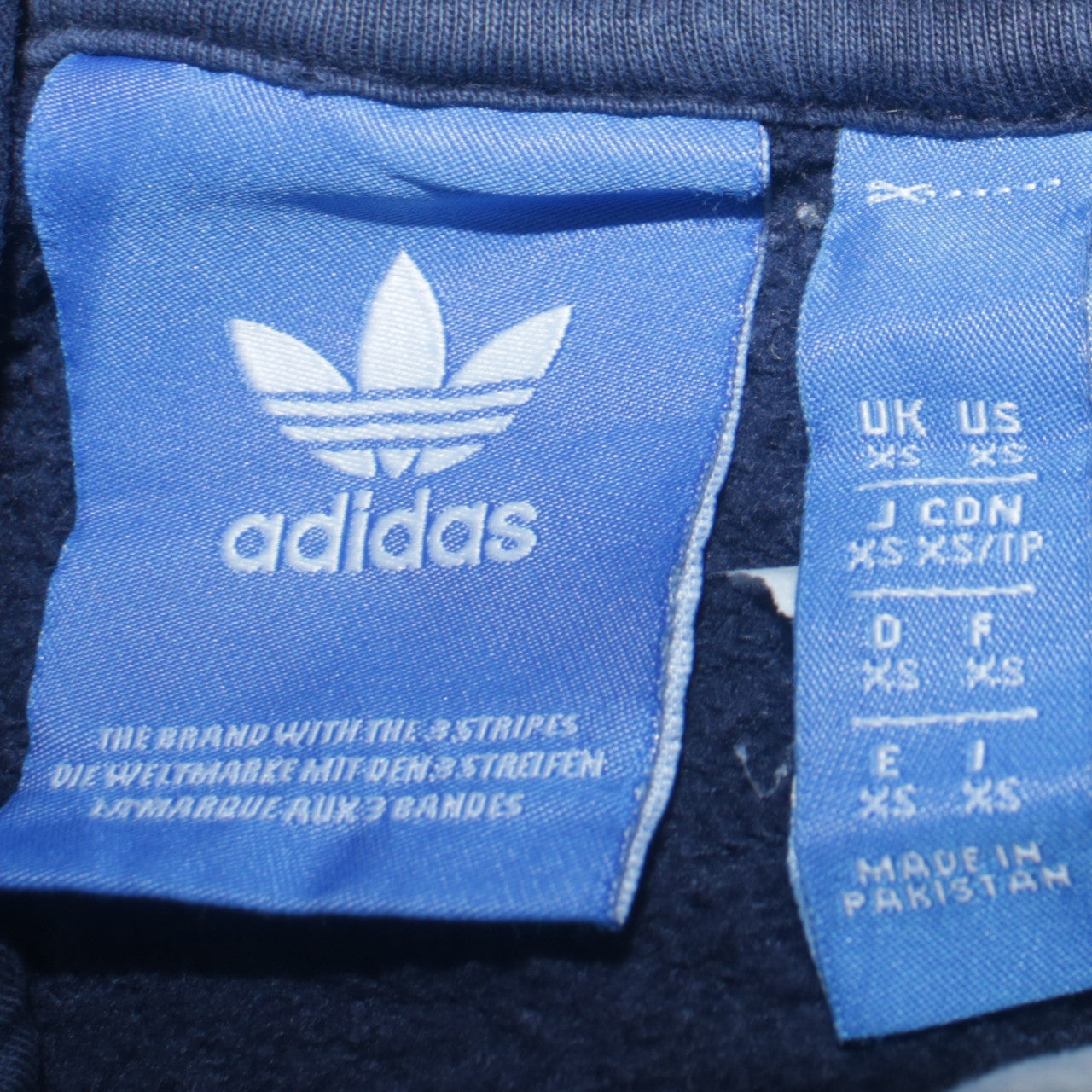 Adidas Men's Blue XS Pullover Hoodie Graphic Trefoil Sweatshirt