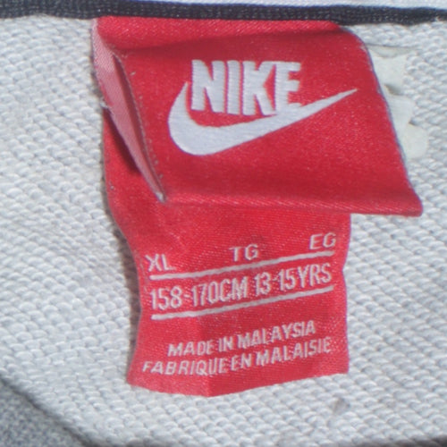 Nike Boys Grey Air Logo Pullover Sweatshirt 13-15 Years