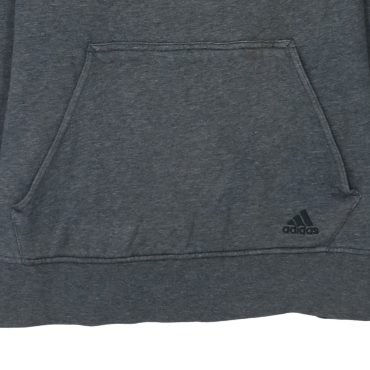 Adidas Men's Grey Pullover Hoodie Small Logo Fleece Sweatshirt
