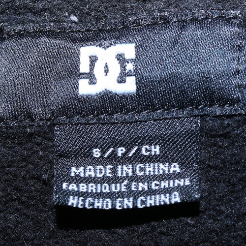 DC Shoes Men's Black Pullover Hoodie S Graphic Logo Skate Style