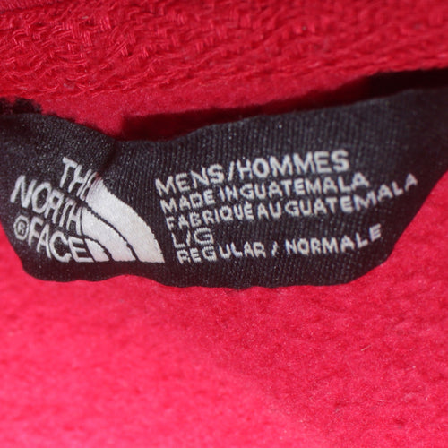 The North Face Mens Red Pullover Hoodie L Regular Fit Graphic Outdoor