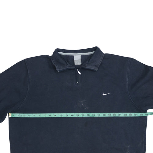 Nike Men's Blue 1/4 Zip Fleece Sweatshirt Size L