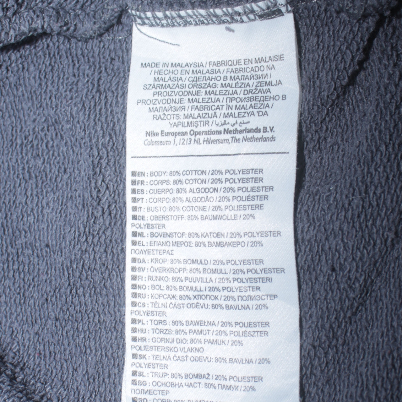 Nike Men's Blue 1/4 Zip Fleece Sweatshirt Size L