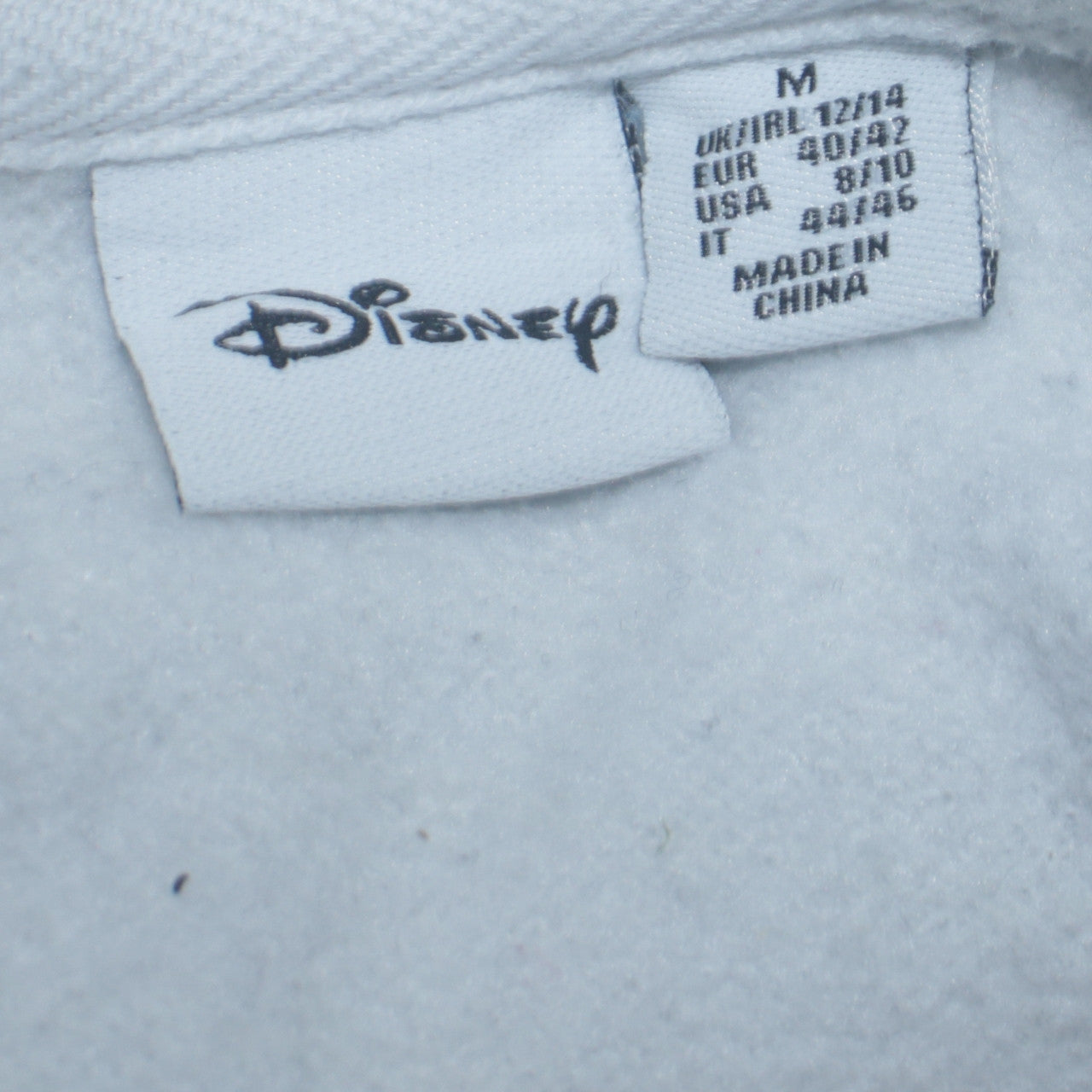 Disney Women White Mickey Print Sweatshirt UK 12/14 Crew Neck Cotton