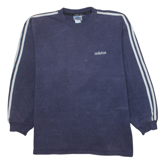Adidas Men's Blue Crew Neck Pullover Sweatshirt Size L