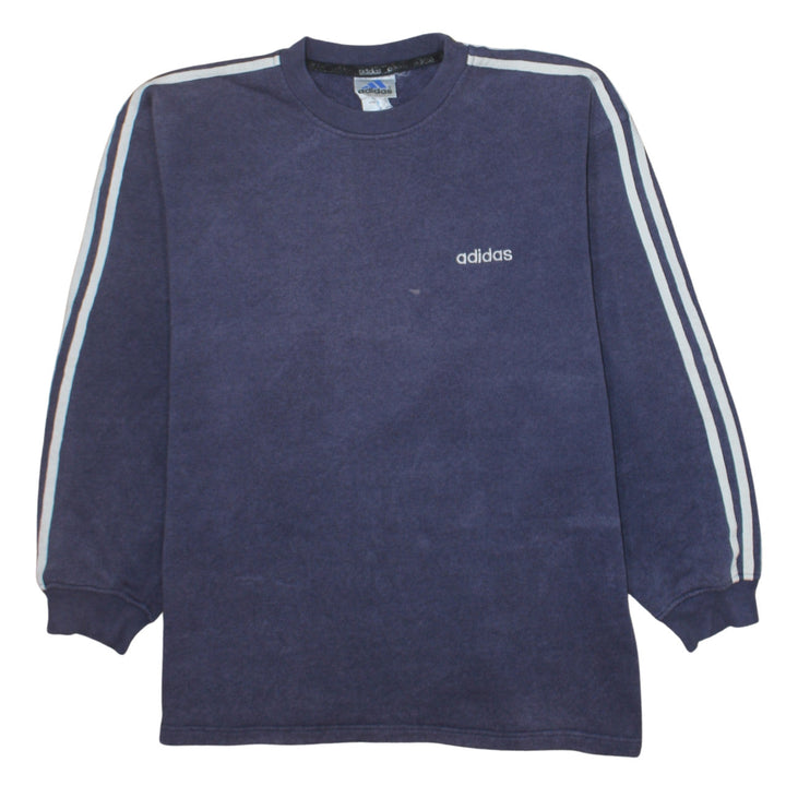 Adidas Men's Blue Crew Neck Pullover Sweatshirt Size L