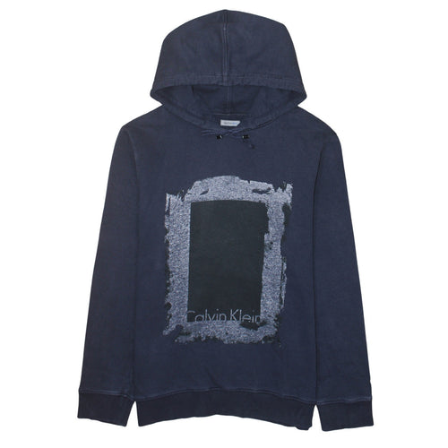 Calvin Klein Jeans Men's Navy Blue XL Graphic Pullover Hoodie