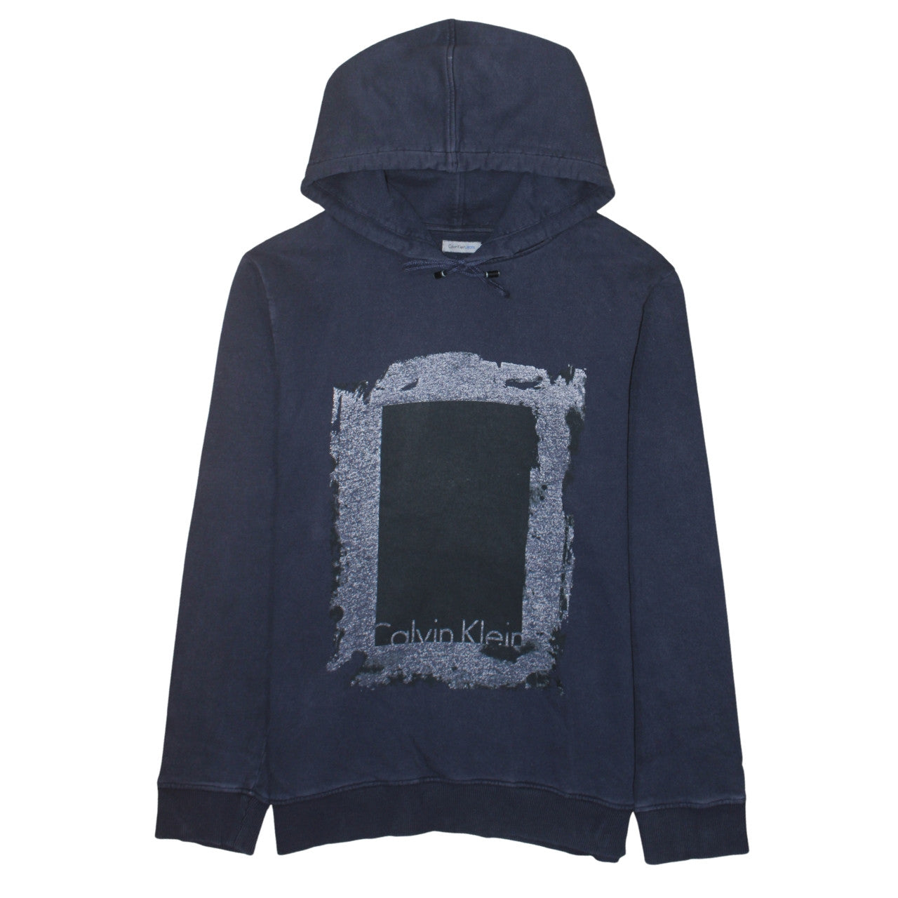 Calvin Klein Jeans Men's Navy Blue XL Graphic Pullover Hoodie