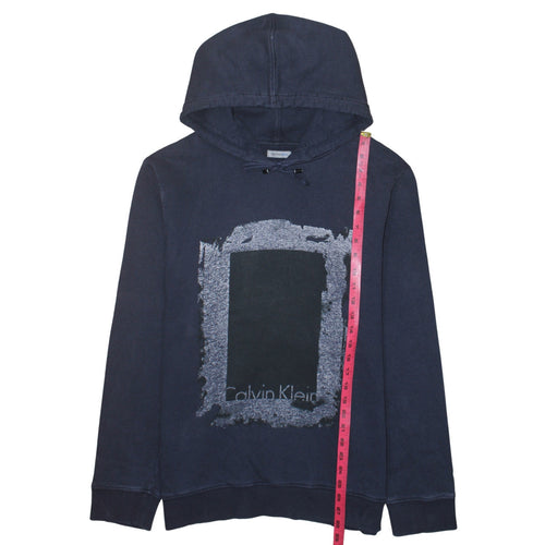Calvin Klein Jeans Men's Navy Blue XL Graphic Pullover Hoodie
