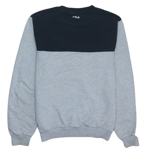 Fila Mens Grey Crew Neck Logo Pullover Sweatshirt XS