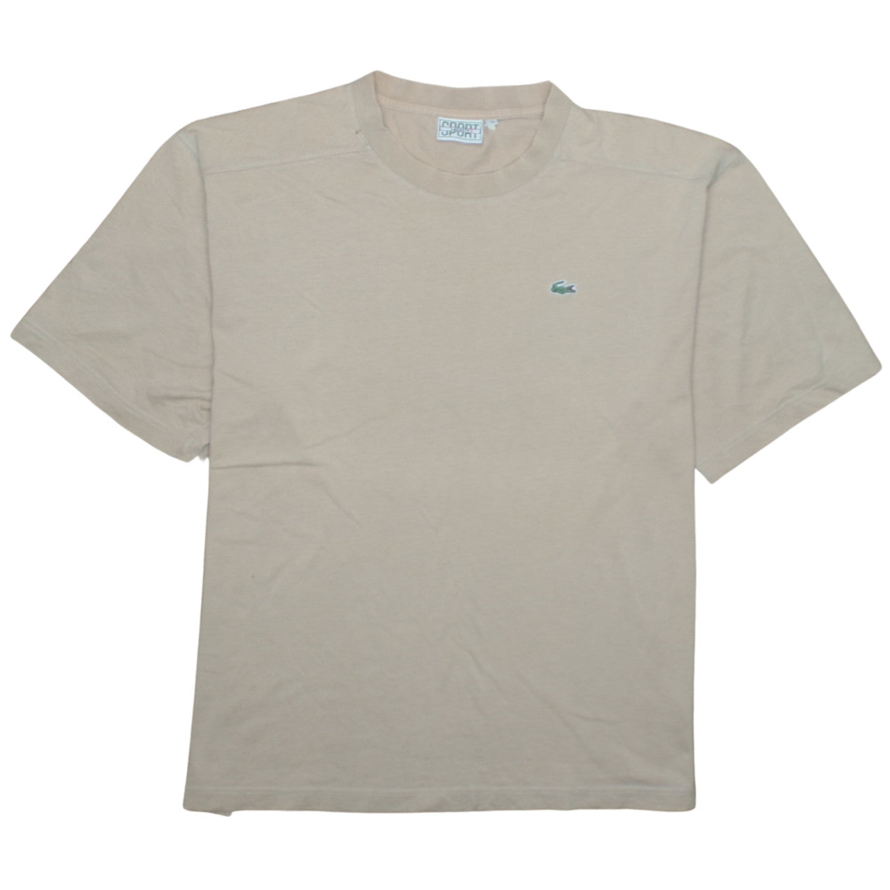Lacoste Sport Men's Beige Short Sleeve Crew Neck T-Shirt Size L