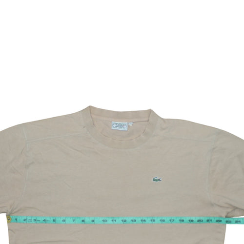 Lacoste Sport Men's Beige Short Sleeve Crew Neck T-Shirt Size L