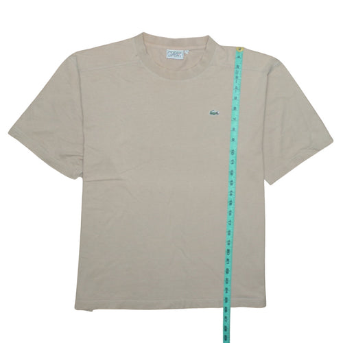 Lacoste Sport Men's Beige Short Sleeve Crew Neck T-Shirt Size L