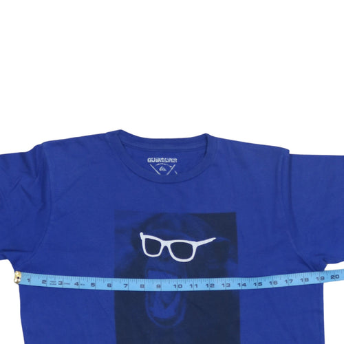 Quiksilver Teens Blue Graphic Monkey RAD! Cotton T-Shirt Size 16
