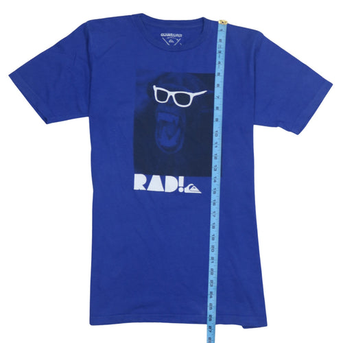 Quiksilver Teens Blue Graphic Monkey RAD! Cotton T-Shirt Size 16