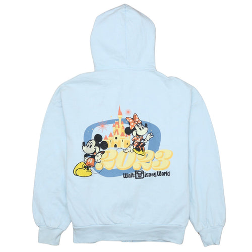 Disney Women’s Light Blue Full Zip Hoodie Mickey & Minnie S 2023