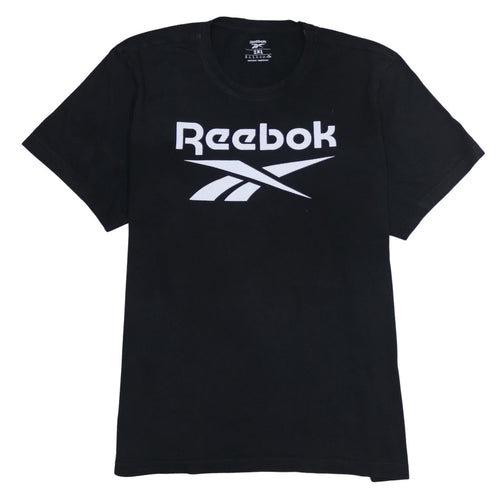 Reebok Men’s Black 2XL Graphic Logo Short Sleeve Cotton T-Shirt