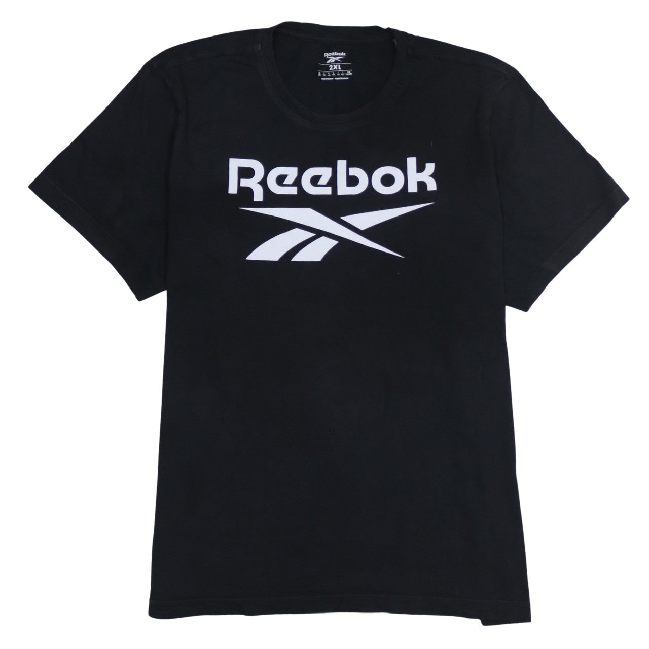 Reebok Men’s Black 2XL Graphic Logo Short Sleeve Cotton T-Shirt