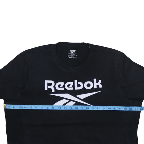 Reebok Men’s Black 2XL Graphic Logo Short Sleeve Cotton T-Shirt