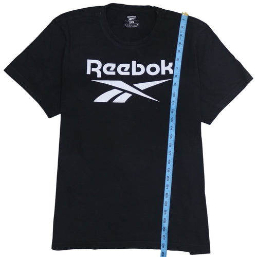 Reebok Men’s Black 2XL Graphic Logo Short Sleeve Cotton T-Shirt