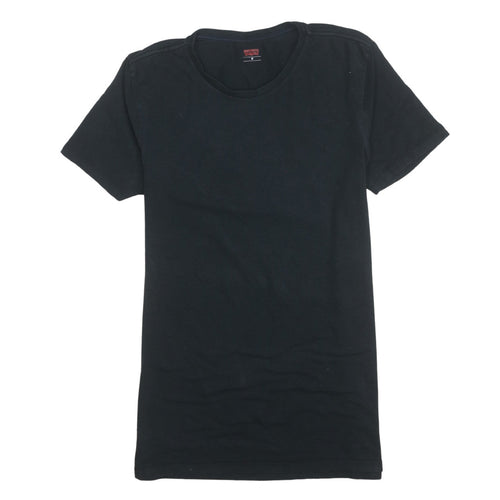 Levi's Men's Black Cotton Crew Neck Short Sleeve T-Shirt M