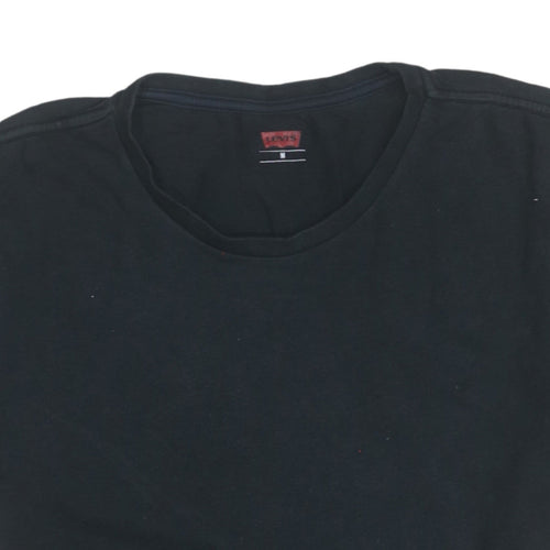 Levi's Men's Black Cotton Crew Neck Short Sleeve T-Shirt M