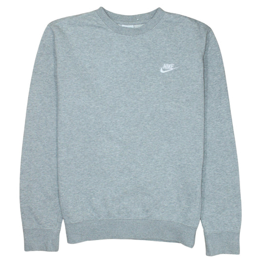 Nike Men's Grey Crew Neck Pullover Sweatshirt Size S