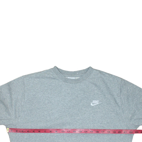 Nike Men's Grey Crew Neck Pullover Sweatshirt Size S