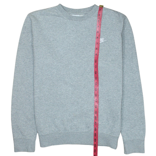 Nike Men's Grey Crew Neck Pullover Sweatshirt Size S