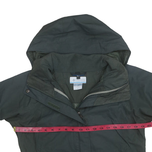 Columbia Womens Green Waterproof Interchange 3-in-1 Hooded Jacket Size M