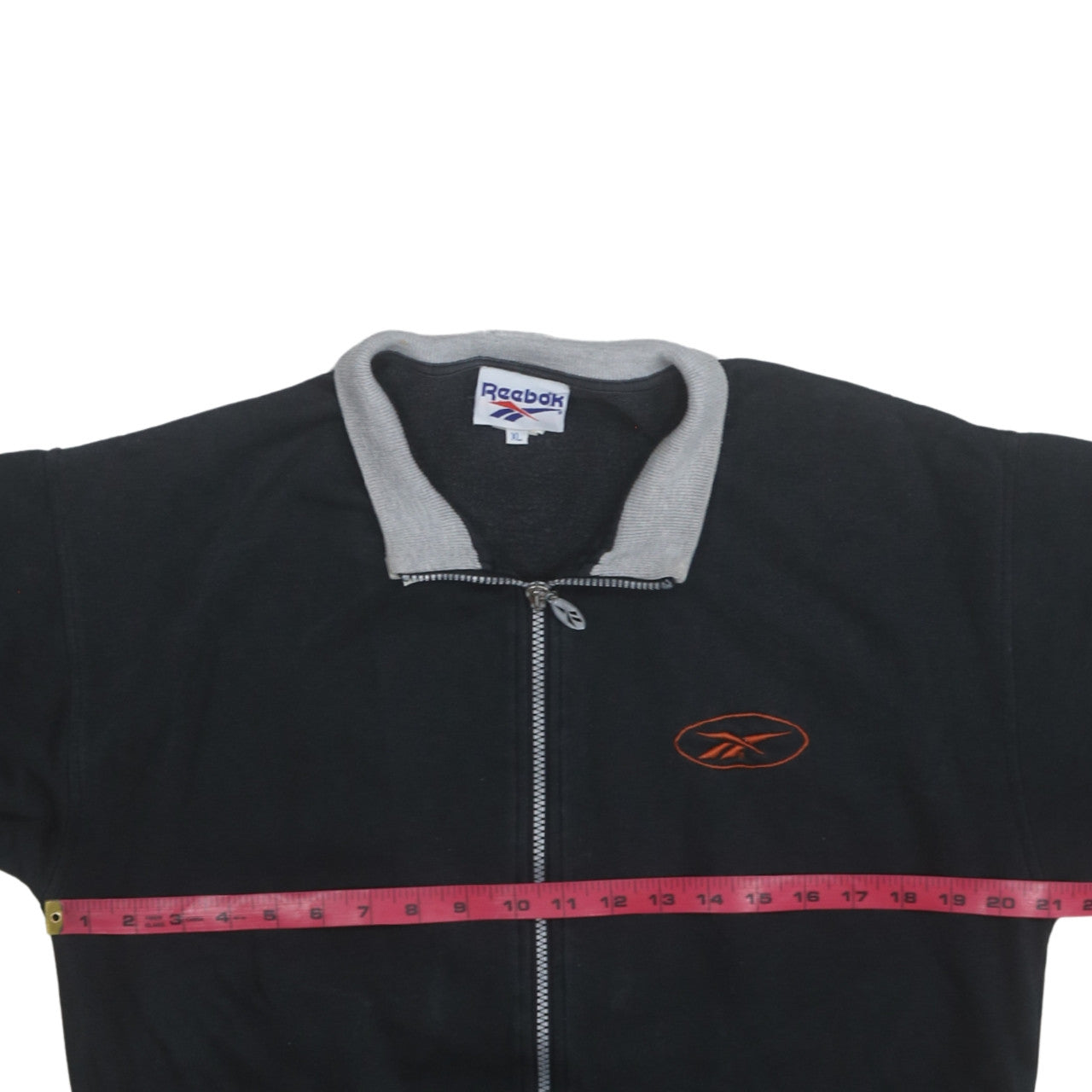 Reebok Women's Black XL Full Zip Track Jacket with Logo Trim