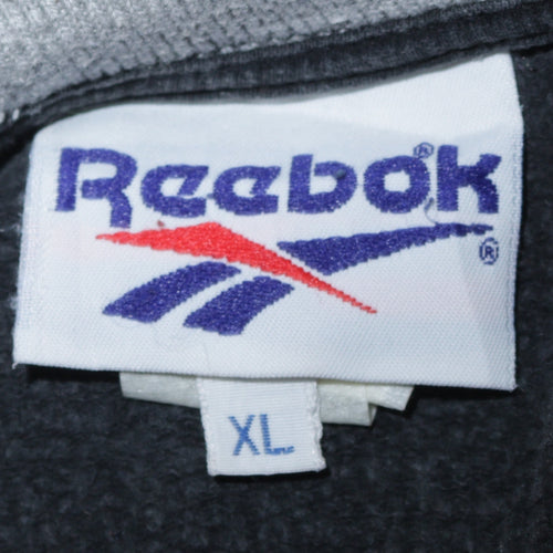 Reebok Women's Black XL Full Zip Track Jacket with Logo Trim