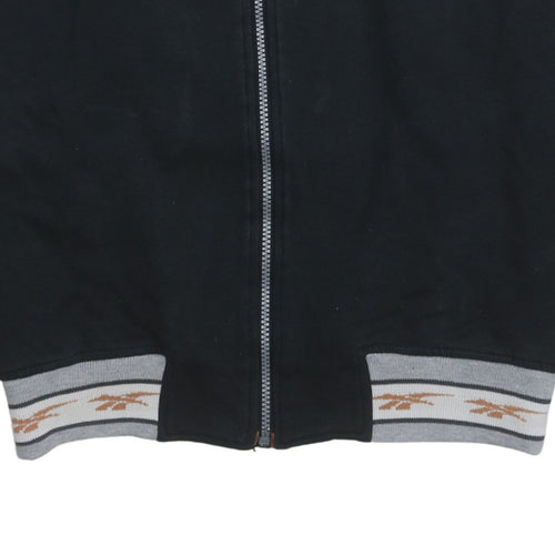 Reebok Women's Black XL Full Zip Track Jacket with Logo Trim