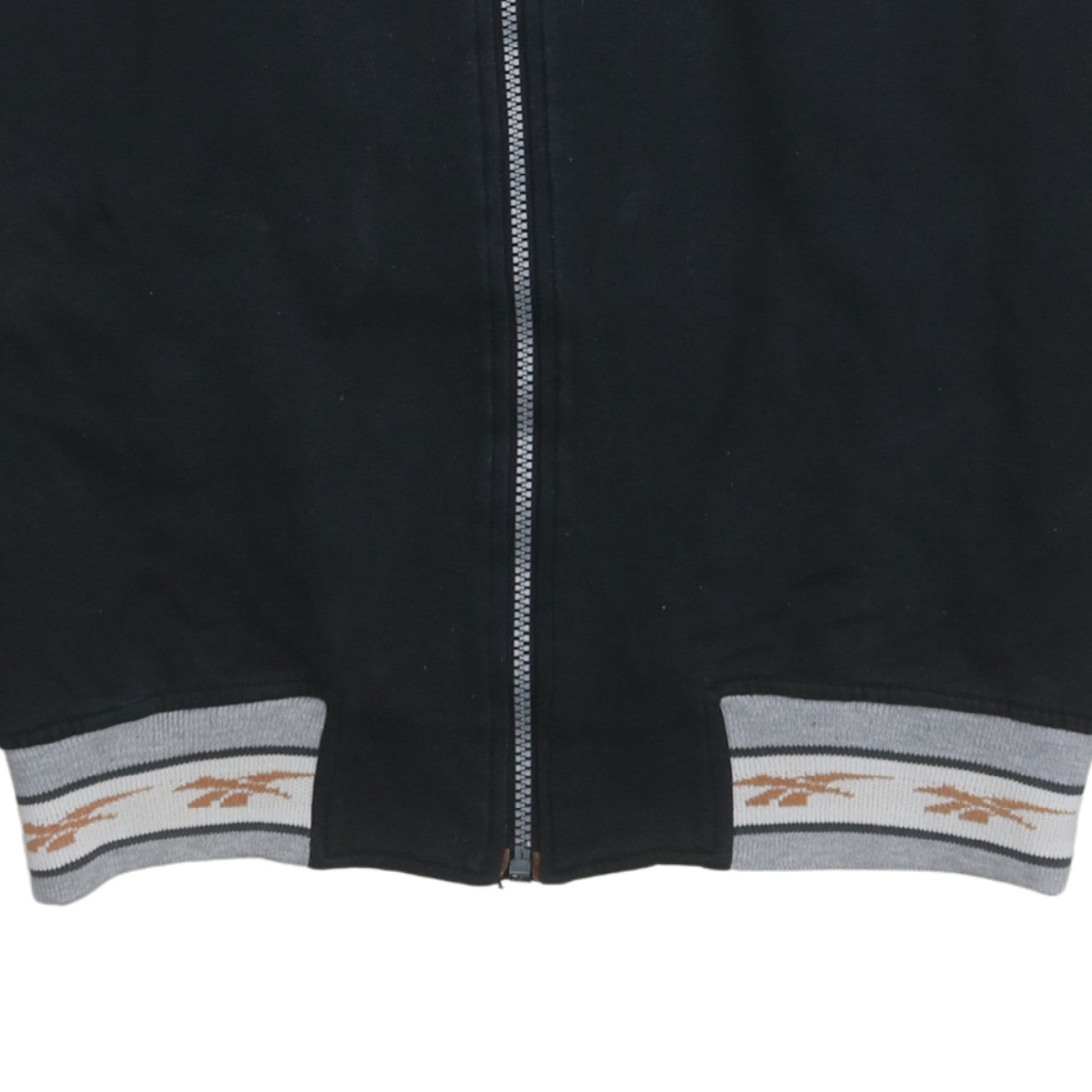 Reebok Women's Black XL Full Zip Track Jacket with Logo Trim