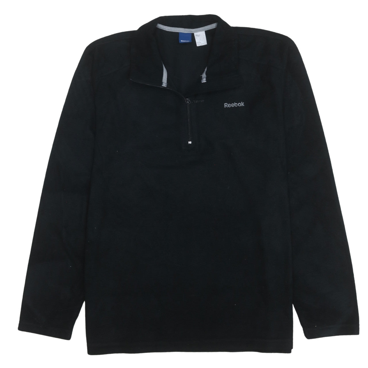 Reebok Men's Black Fleece 1/4 Zip Pullover Sweatshirt Size L