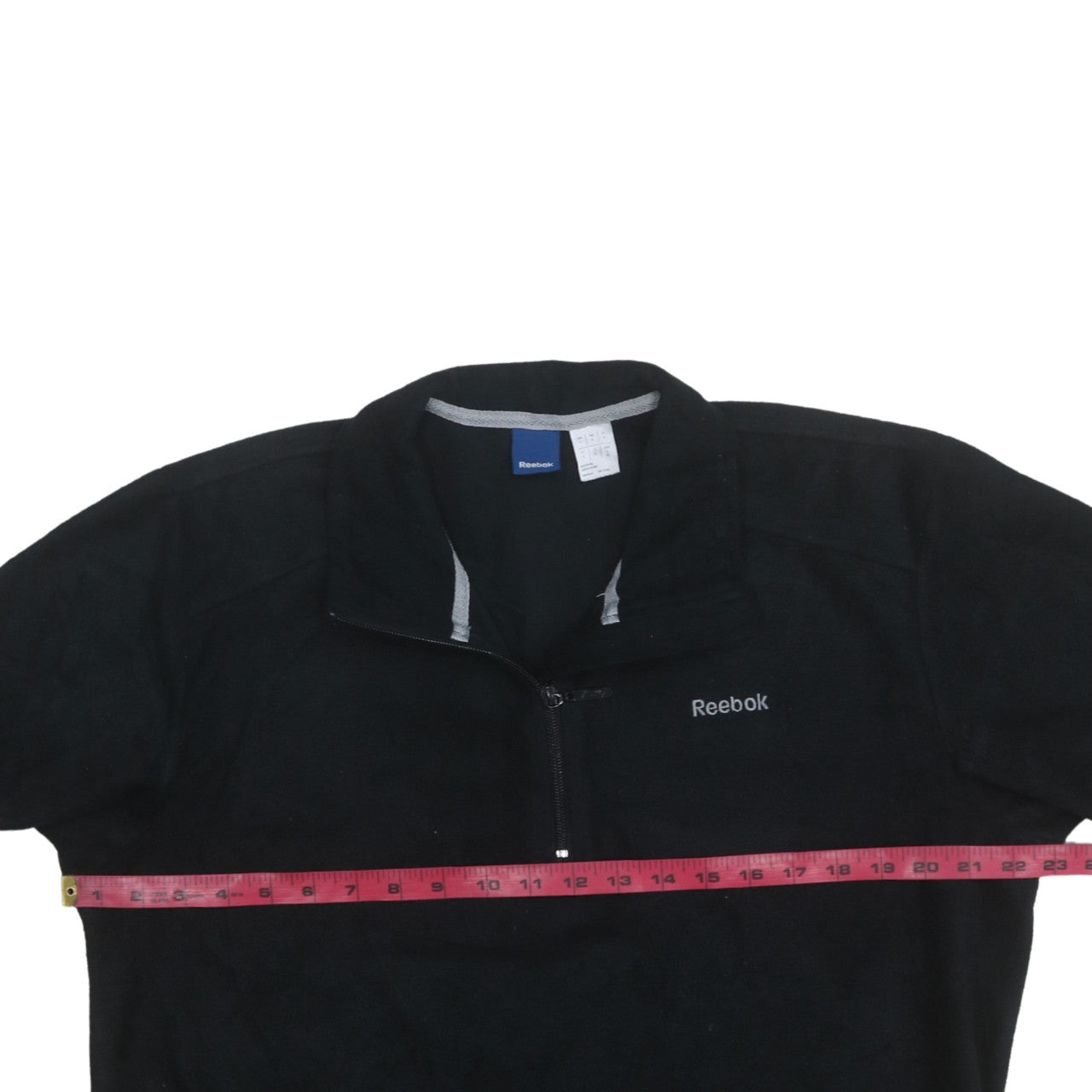 Reebok Men's Black Fleece 1/4 Zip Pullover Sweatshirt Size L